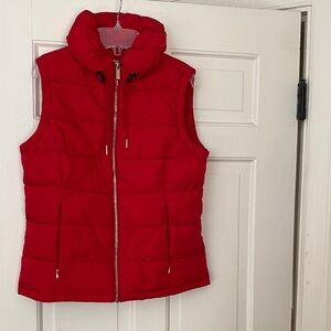 Calvin Klein Collection Red Puffer Vest